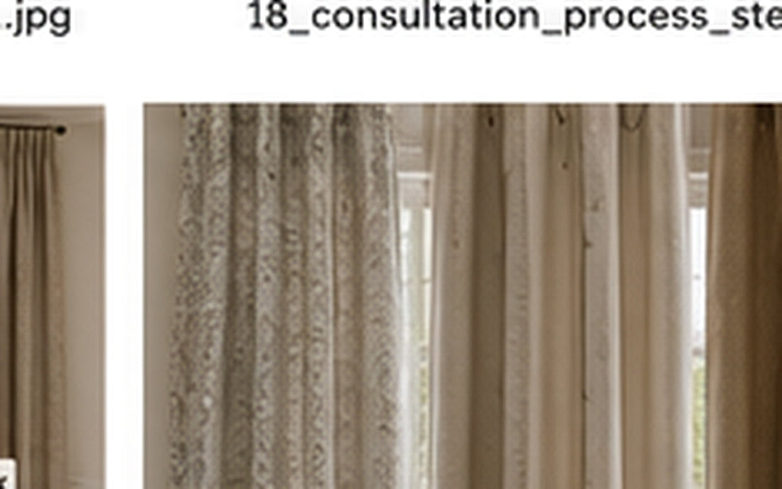 Curtains hanging in full folds at a window