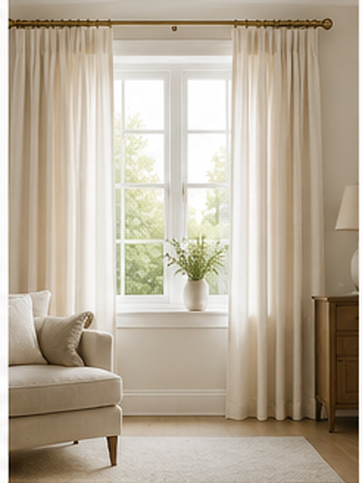 Measuring a window for a curtain pole