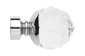 28mm Chrome Clear Faceted Ball Finial