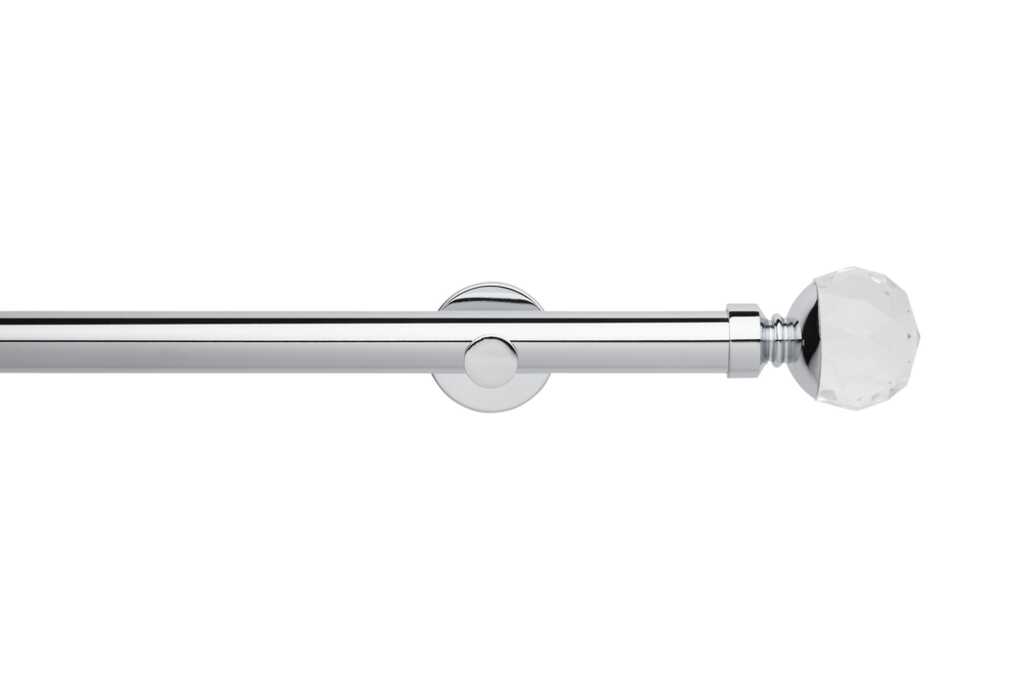 Neo Prem 28mm Facet Ball Eyelet Pole Chrome 300cm