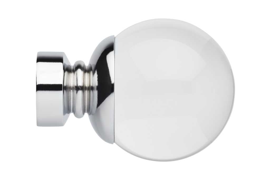 35mm Chrome Clear Ball Finial (SINGLE)