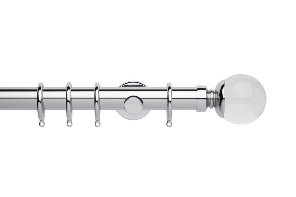 Neo Premium 35mm Clear Ball Pole Set Chrome 360cm