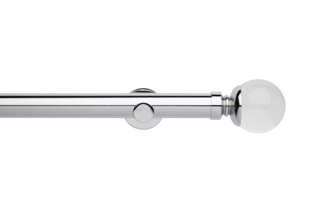 Neo Prem 35mm Clear Ball Eyelet Pole Chrome 240cm