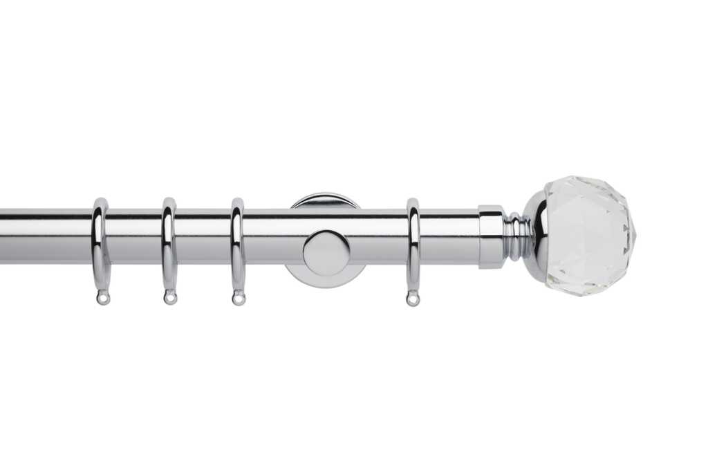 Neo Premium 35mm Clear Facet Pole Set Chrome 360cm