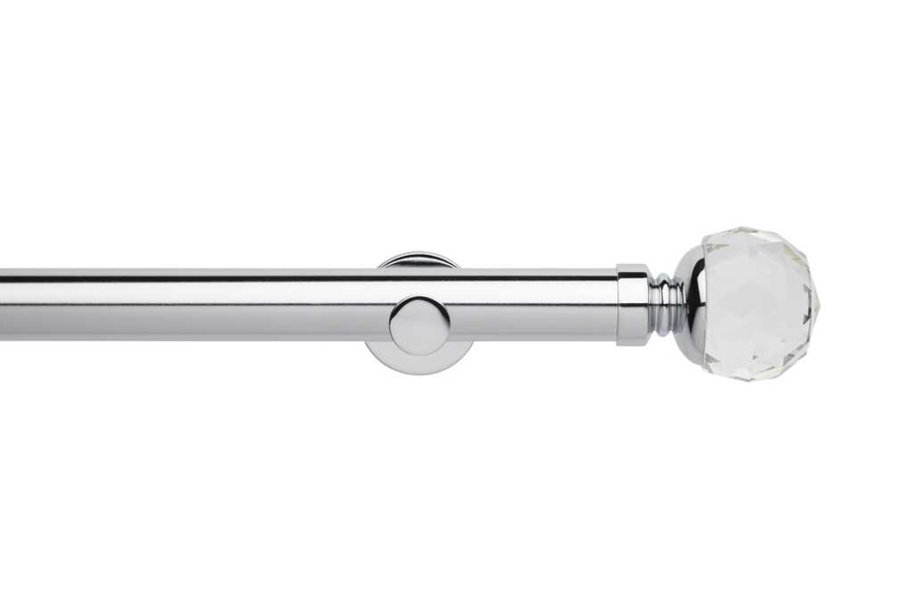 Neo Prem 35mm Facet Ball Eyelet Pole Chrome 180cm