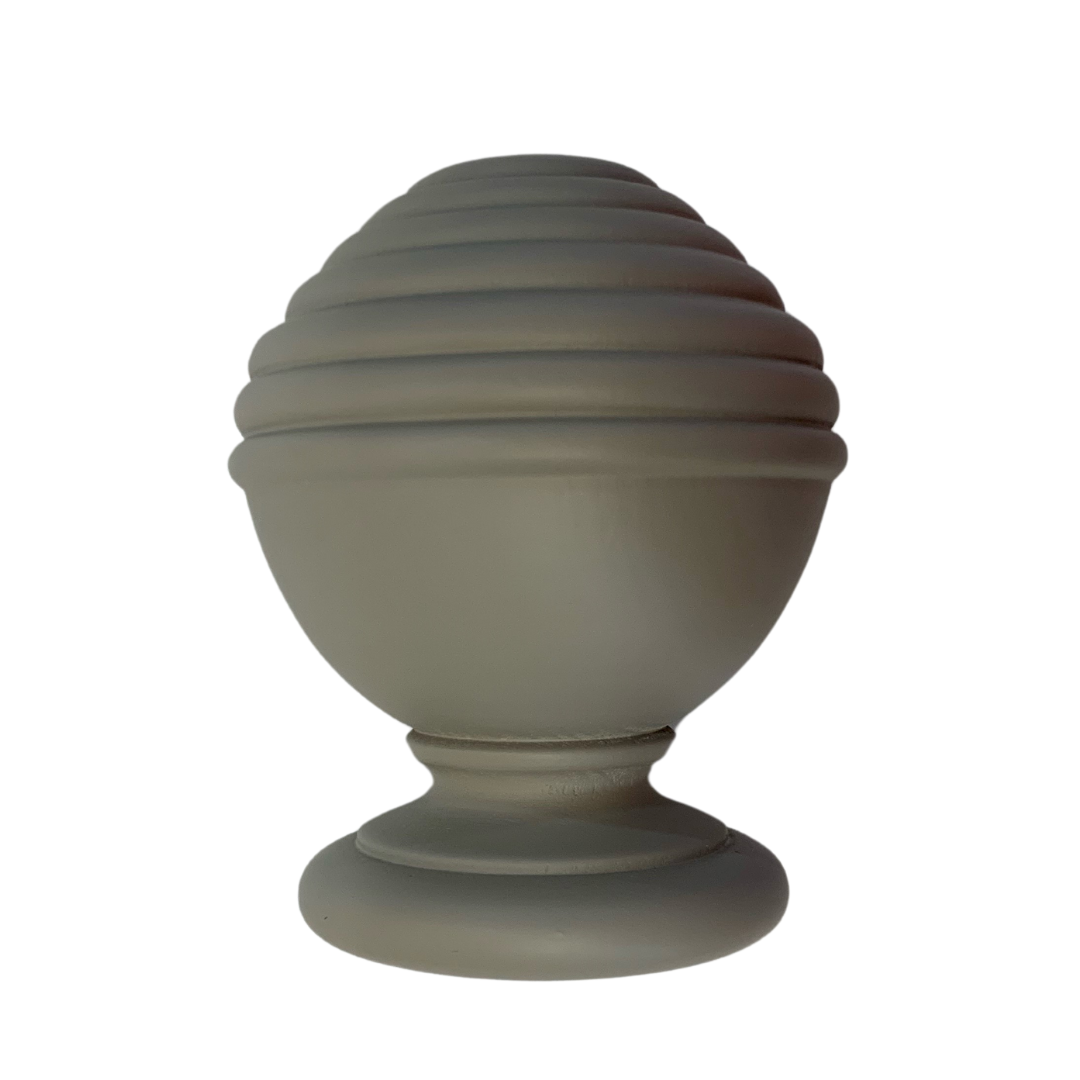 Roma Wooden Curtain Pole Dove Grey Consort Ball Finial 160cm