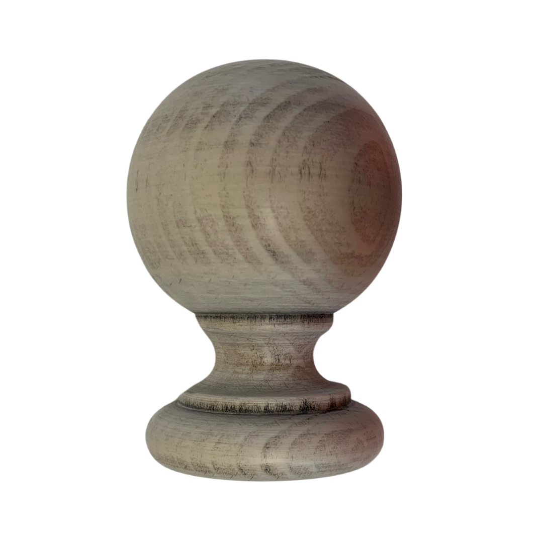 Roma Wooden Curtain Pole Granite Plain Ball Finial 160cm