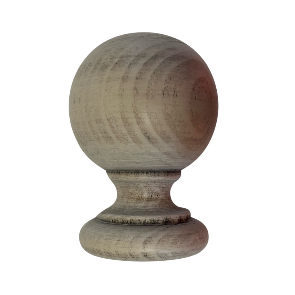 Roma Wooden Curtain Pole Granite Plain Ball Finial 200cm