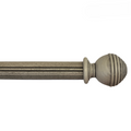 Roma Wooden Curtain Pole Granite Consort Ball Finial 160cm