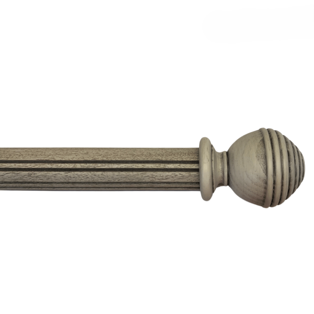 Roma Wooden Curtain Pole Granite Consort Ball Finial 240cm