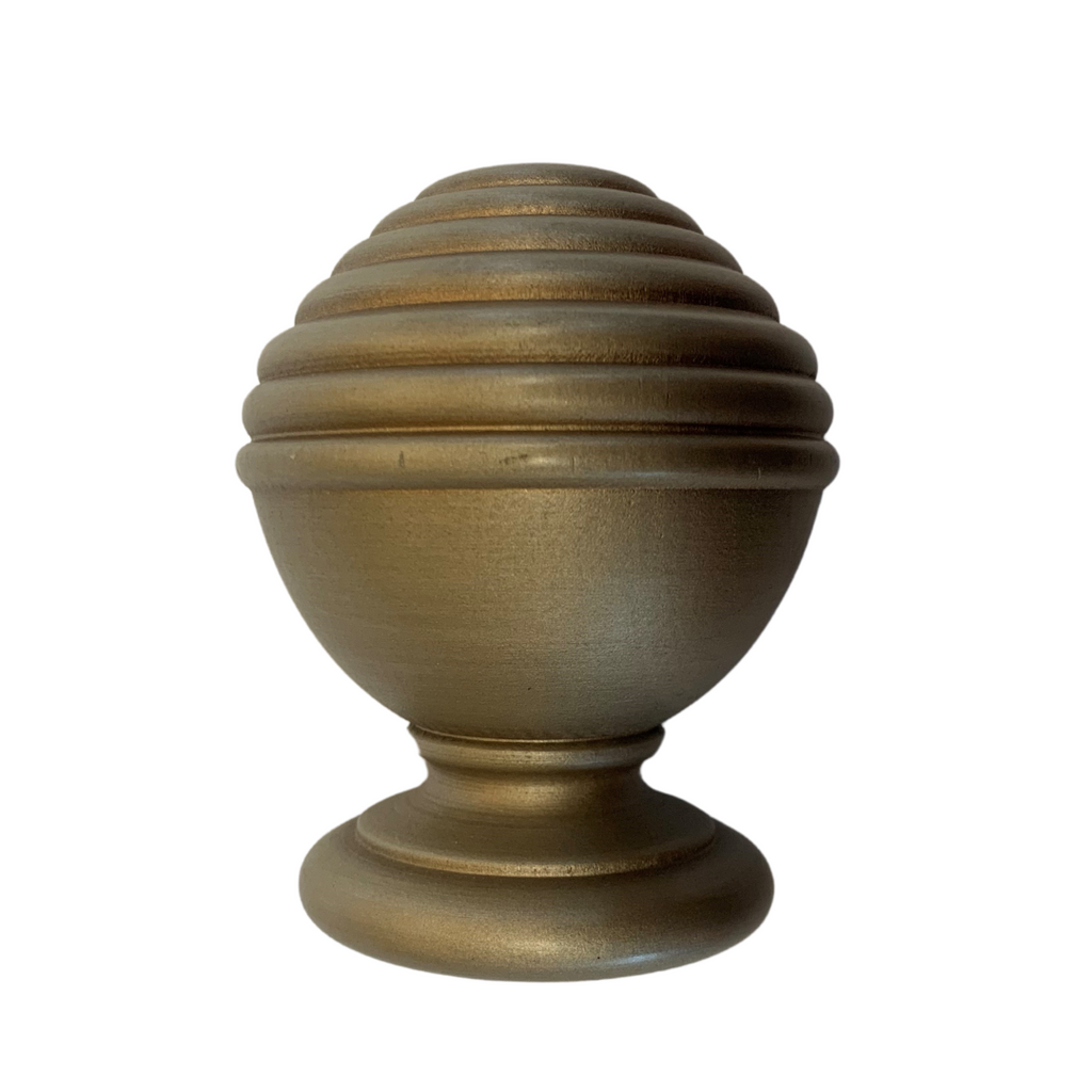 Roma Wooden Curtain Pole Sandringham Silver Consort Ball Finial 200cm