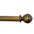Roma Wooden Curtain Pole Westminster Gold Consort Ball Finial 160cm