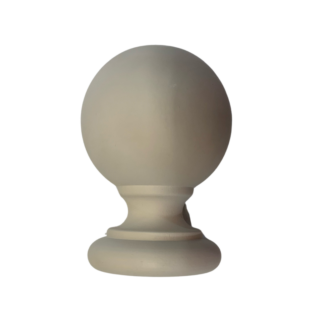 Roma Wooden Curtain Pole Cream Gold Plain Ball Finial 200cm
