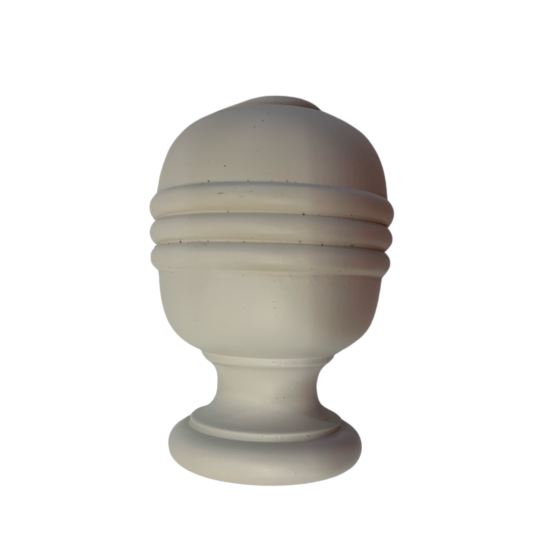 Roma Wooden Curtain Pole Cream Gold Consort Ball Finial 240cm