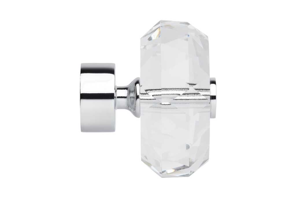 28mm Chrome Faceted Ellipse Finial (SINGLE)