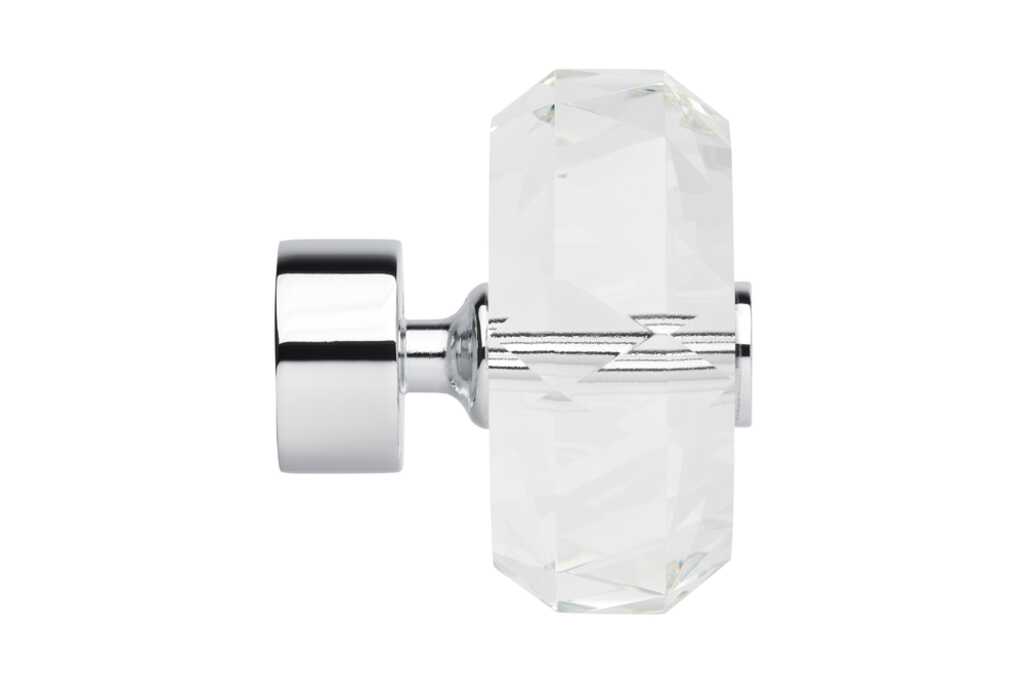 35mm Chrome Faceted Ellipse Finial (SINGLE)