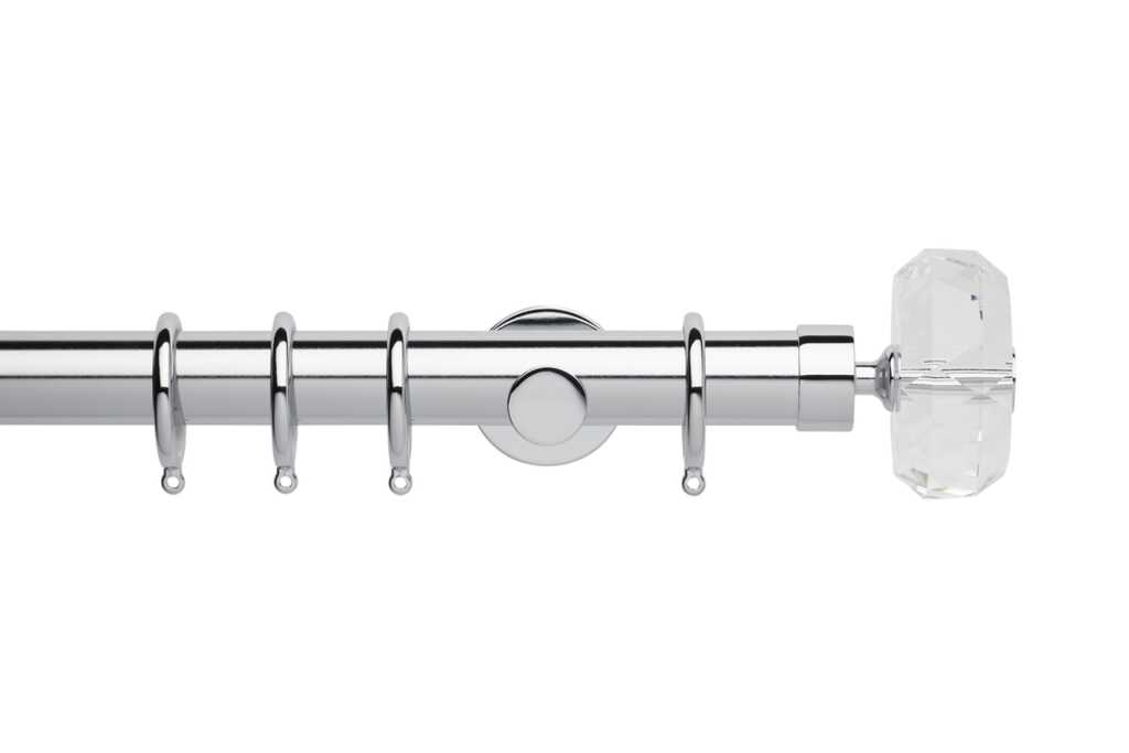 Neo 35mm Faceted Ellipse Pole Set Chrome 240cm