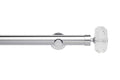 Neo 35mm Faceted Ellipse Eyelet Pole Chrome 300cm