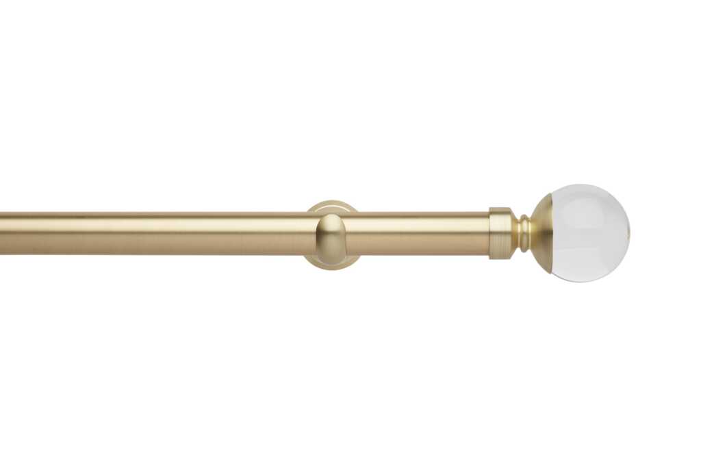 Neo 28mm Clear Ball Eyelet Pole Gold 300cm