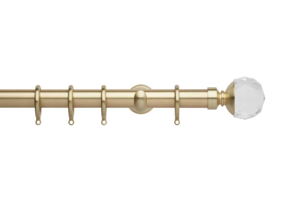 Neo 28mm Faceted Ball Pole Set Gold 120cm