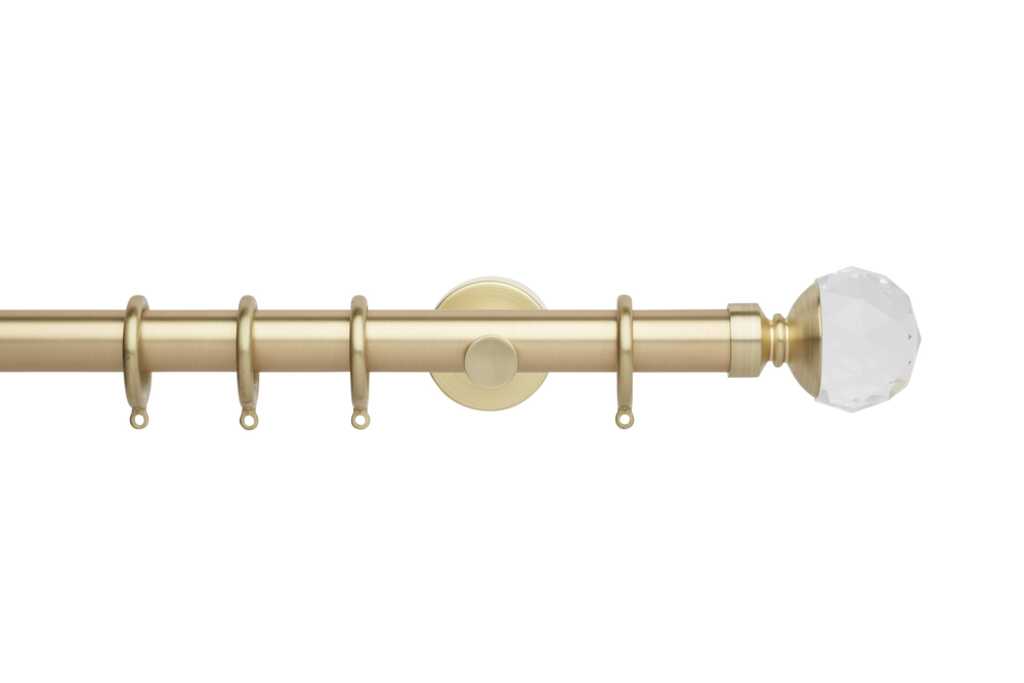 Neo 28mm Faceted Ball Pole Set Gold 120cm