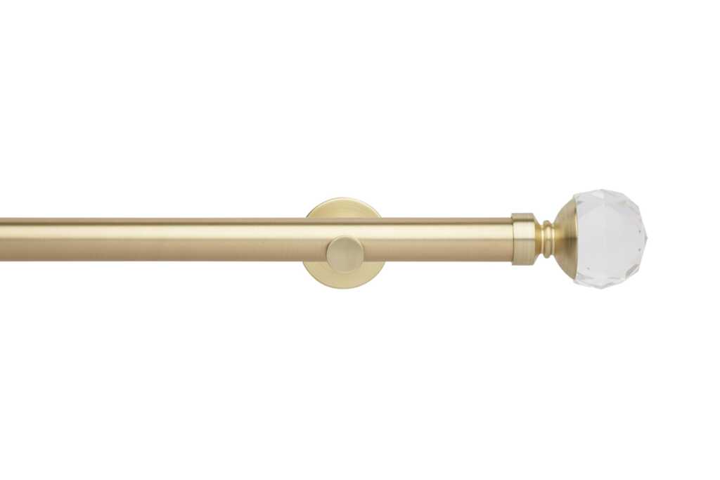 Neo 28mm Faceted Ball Eyelet Pole Gold 180cm