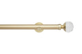 Neo 28mm Faceted Ball Eyelet Pole Gold 300cm