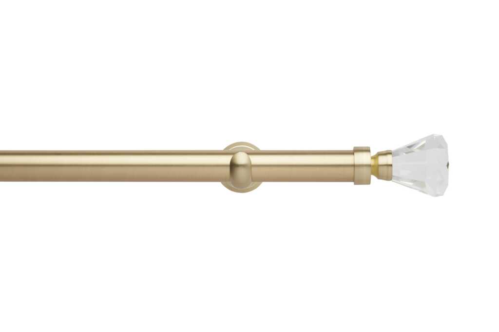 Neo 28mm Faceted Trumpet Eyelet Pole Gold 240cm
