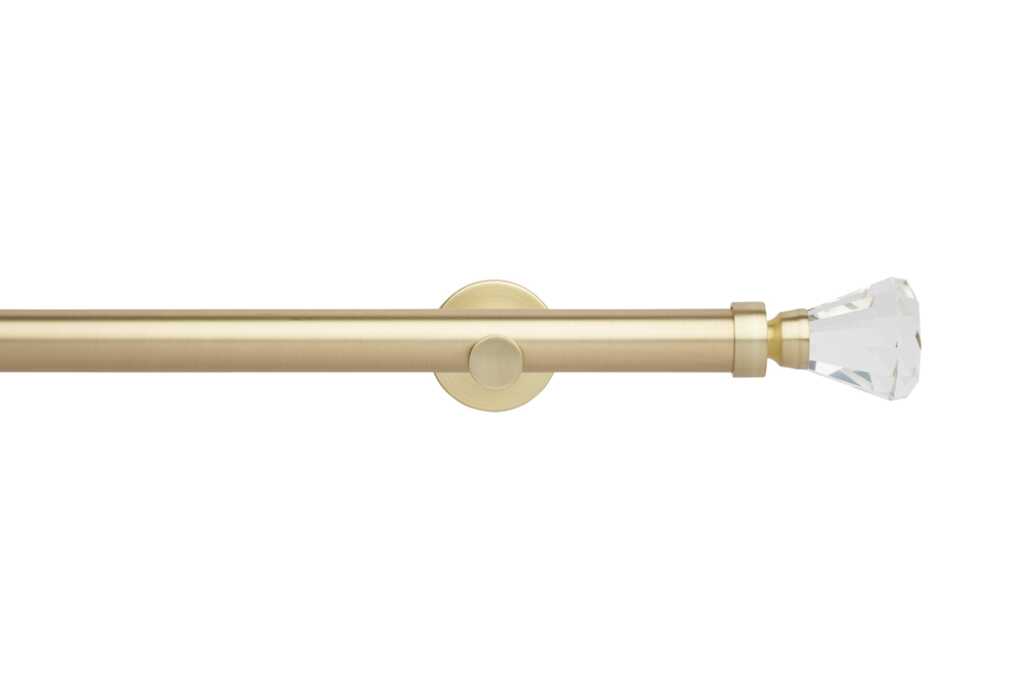 Neo 28mm Faceted Trumpet Eyelet Pole Gold 120cm