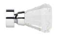28mm Chrome Faceted Trumpet Finial (SINGLE)