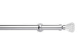 Neo 28mm Faceted Trumpet Eyelet Pole Chrome 360cm