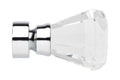 35mm Chrome Faceted Trumpet Finial (SINGLE)