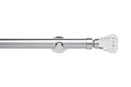 Neo 35mm Faceted Trumpet Eyelet Pole Chrome 240cm