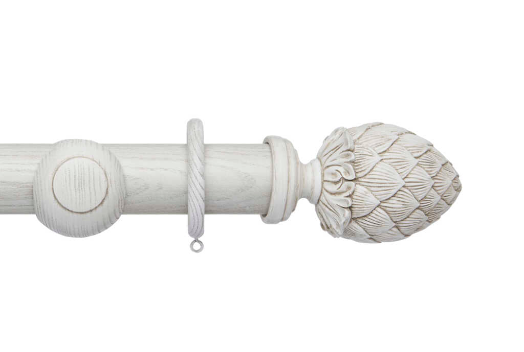 Ashbridge 45mm Kew Pole Set Parchment White 150cm