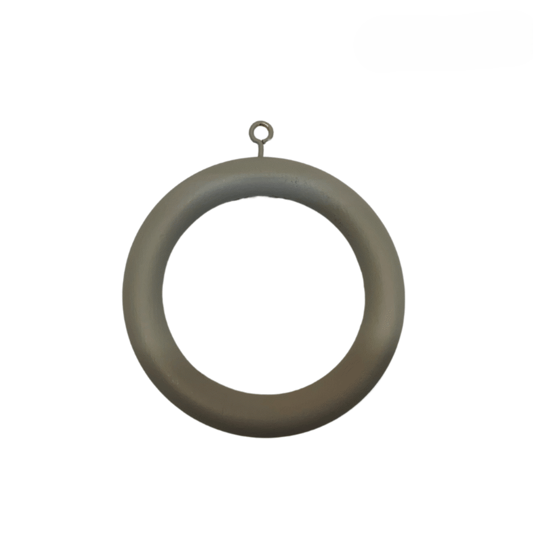 Roma Wooden Curtain Pole Dove Grey Rings x 6
