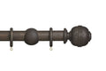 Eden 35mm Ridged Ball Pole Set Umber 240cm