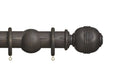 Eden 45mm Ridged Ball Pole Set Umber 300cm