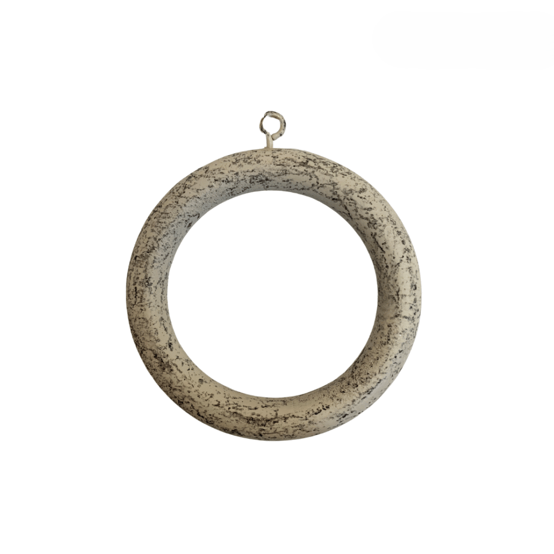Roma Wooden Curtain Pole Granite Rings x 6
