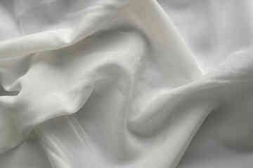 FR Plain Voile Chalk – 100% Polyester Sheer Drapery Fabric