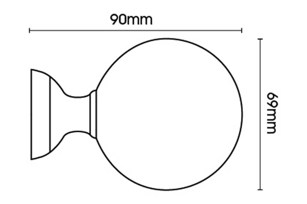 Eden 35mm Ball Pole Set Umber 420cm
