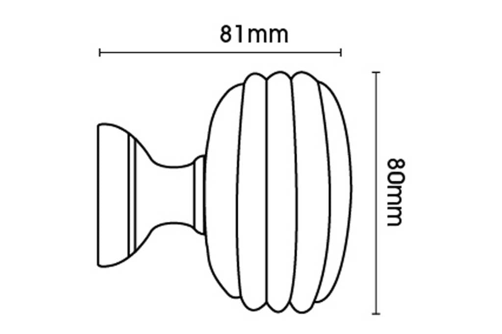 Eden 45mm Ellipse Pole Set Pole Umber 150cm