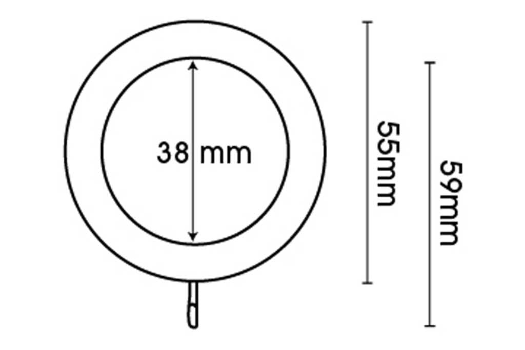 Unfinished Wood Poles 35mm Rings