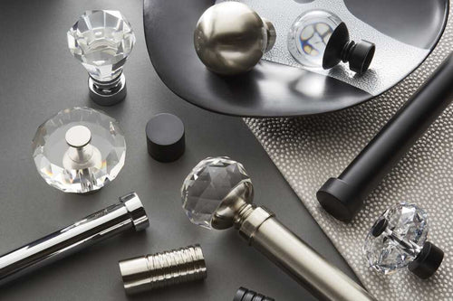 28mm Chrome Faceted Ellipse Finial (SINGLE)