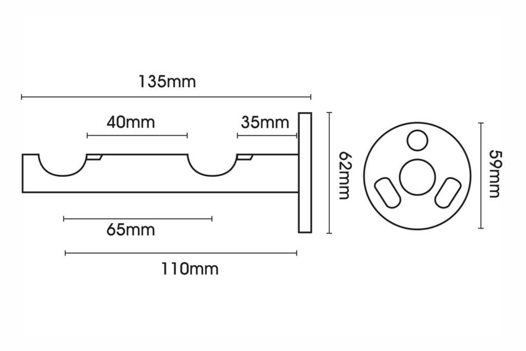 Neo 28mm/28mm Chrome Double Bracket (Sng)