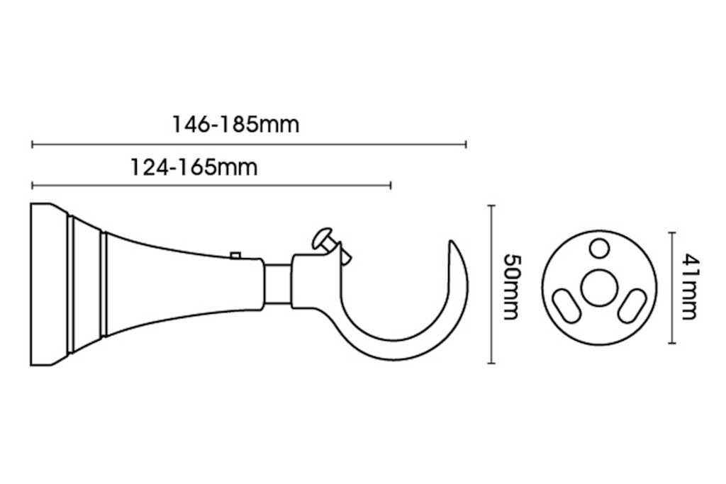 Neo 28mm Clear Ball Eyelet Pole Gold 300cm
