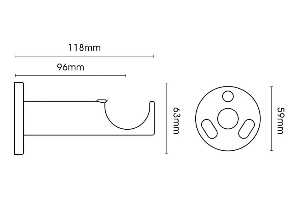 35mm Chrome Cylinder Bracket (SINGLE)