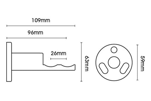 35mm Chrome Passing Bracket (SINGLE)