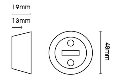 35mm Chrome Recess Bracket (PAIR)
