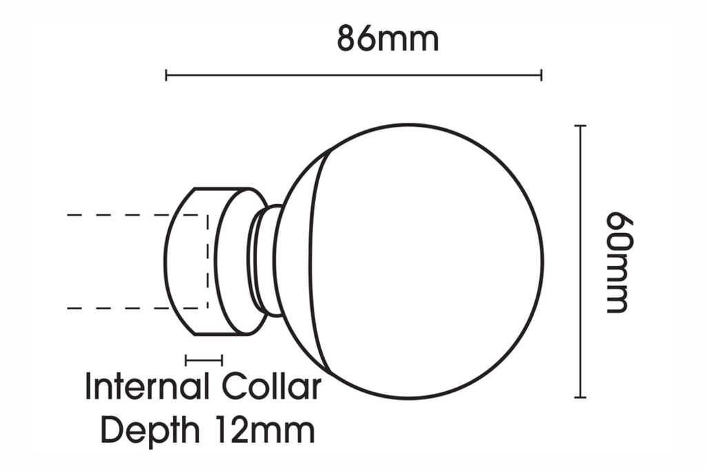 Neo Prem 28mm Clear Ball Eyelet Pole Chrome 120cm