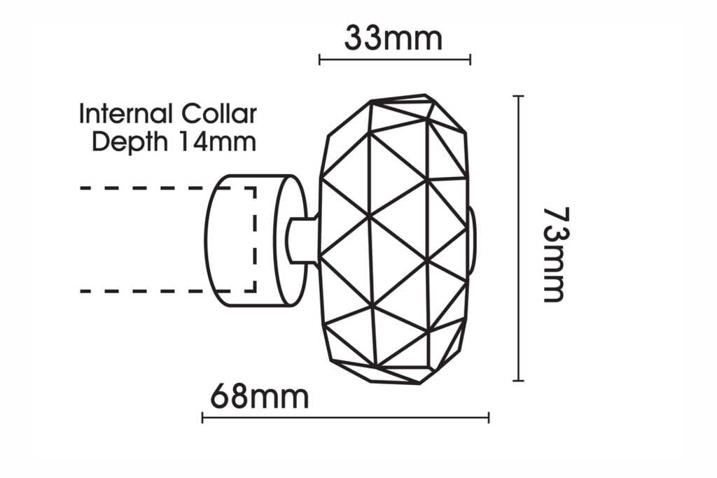 Neo 28mm Faceted Ellipse Pole Set Gold 180cm